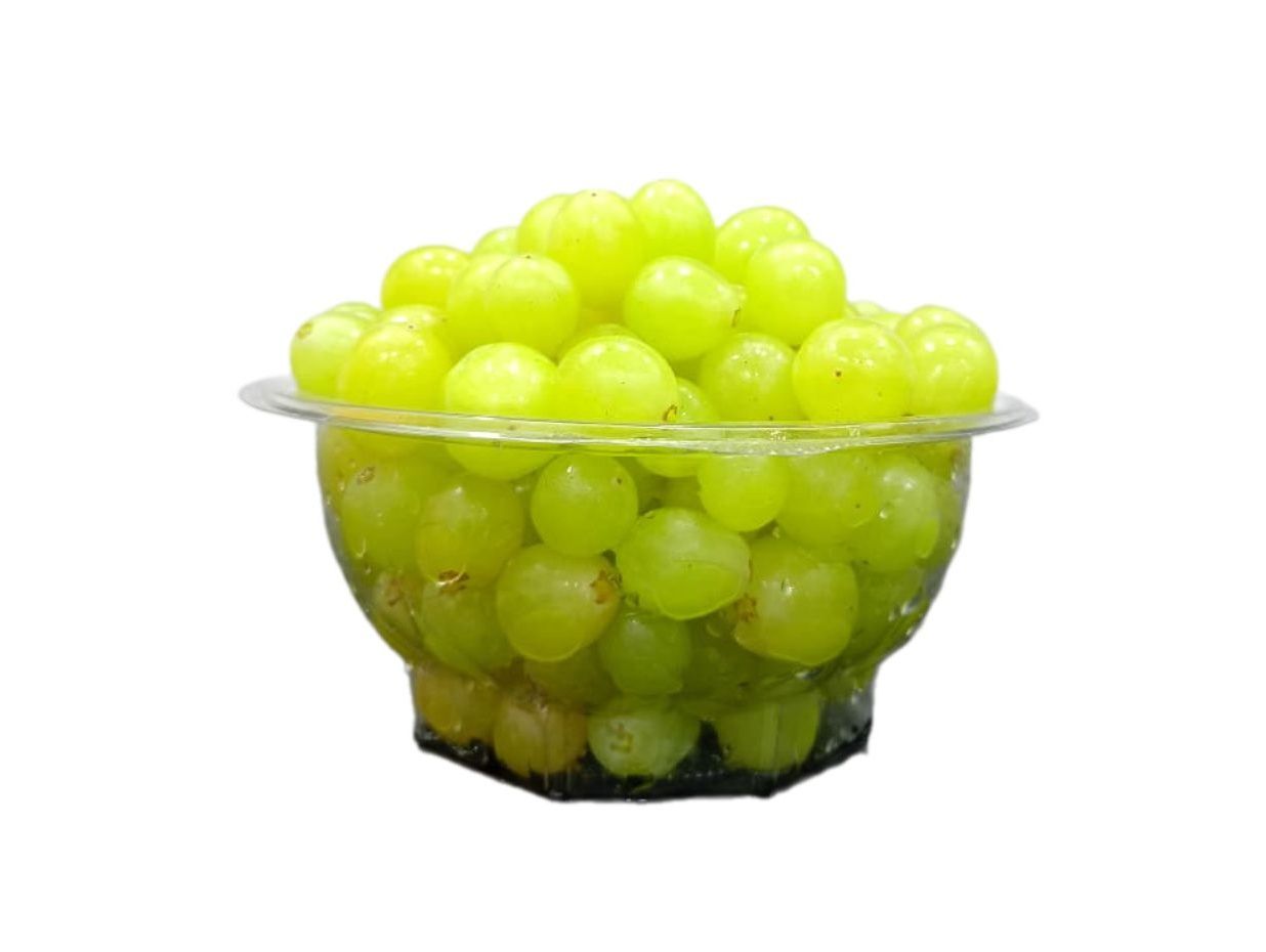 a medium-sized plate of green grapes