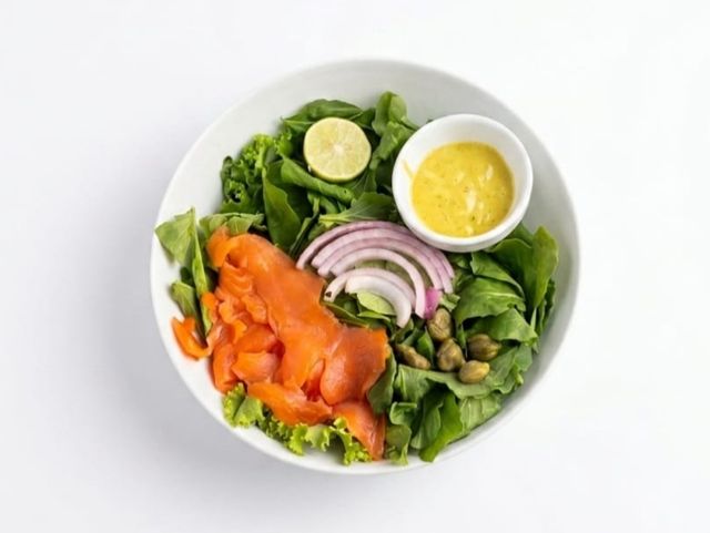 Salmon&Mixed Greens Vegetables