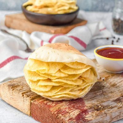 Potato Chips Sandwich Ketchup Mayonnaise