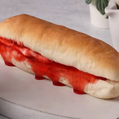 Fresh Cream and Jam Sandwich