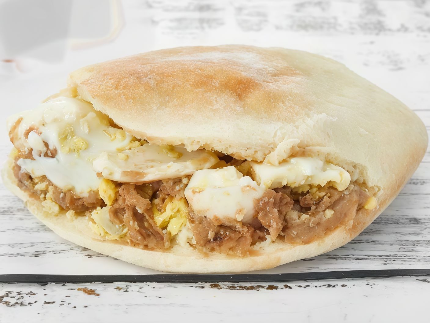 Foul With Boiled Eggs Sandwich