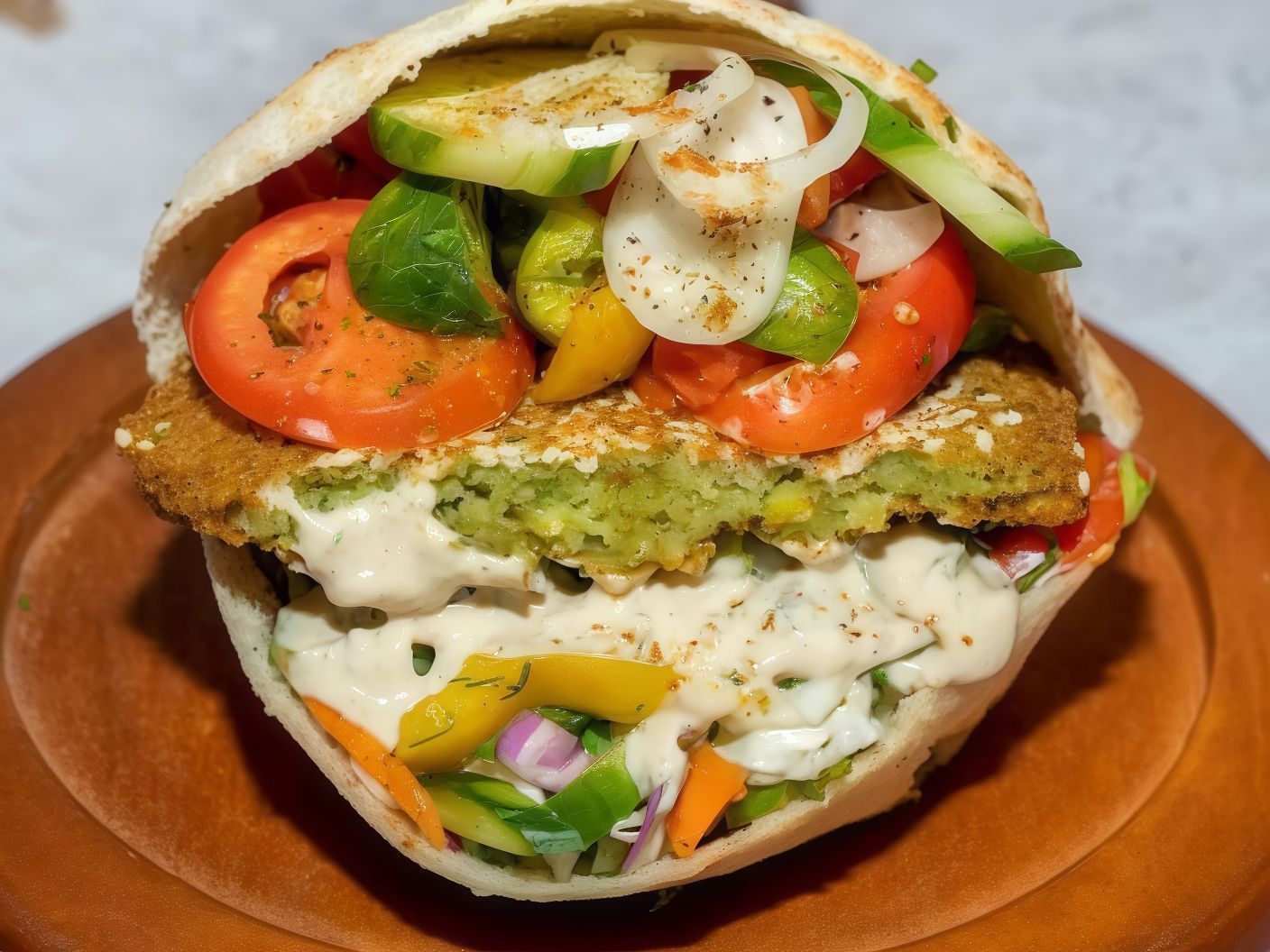Taamia With Mozzarella Sandwich