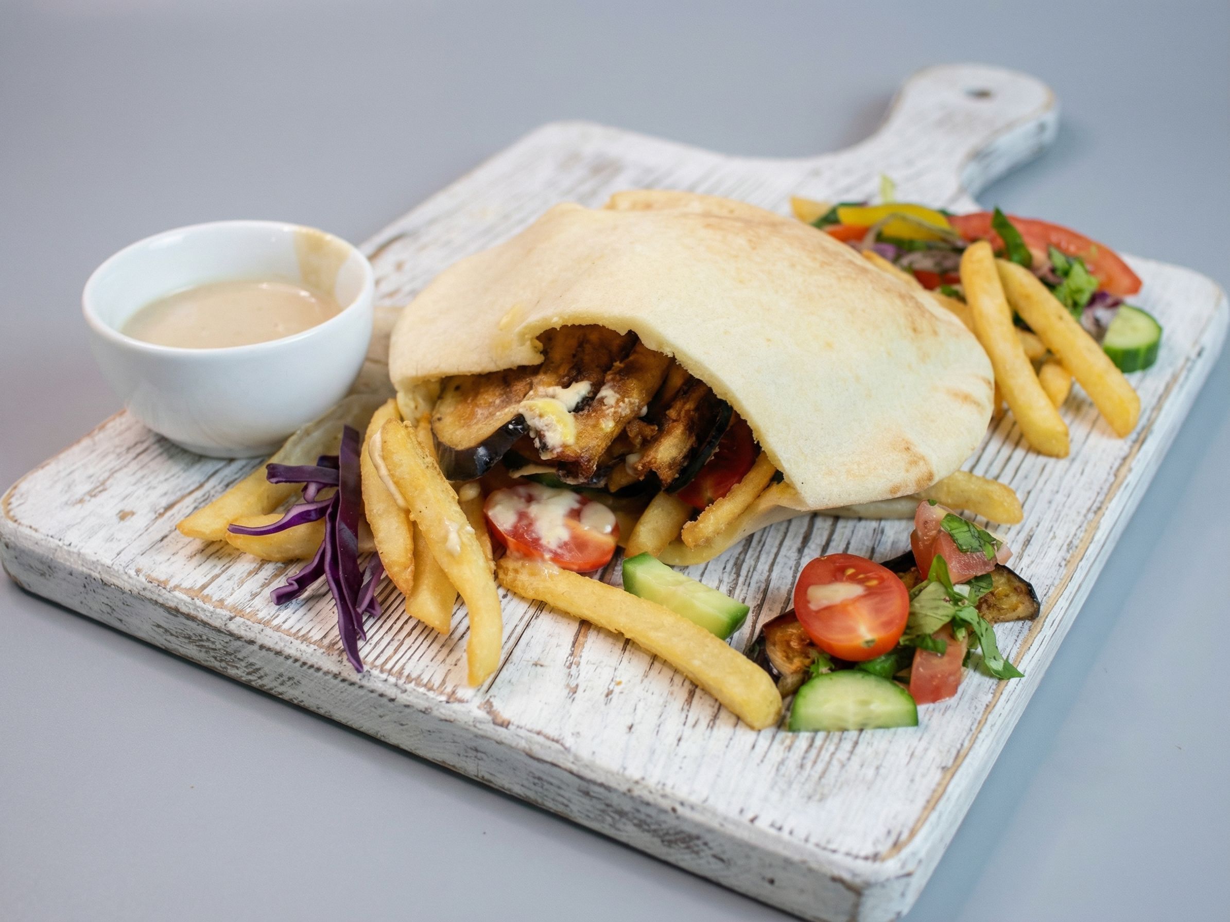 Potatoes Fried Eggplant Sandwich