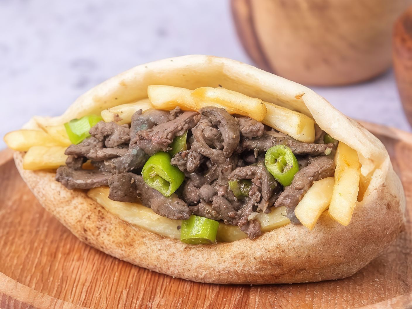 Potatoes Liver Sandwich