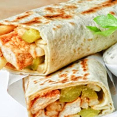 Potato Sandwich with Cheddar and Jalapeño Sauce