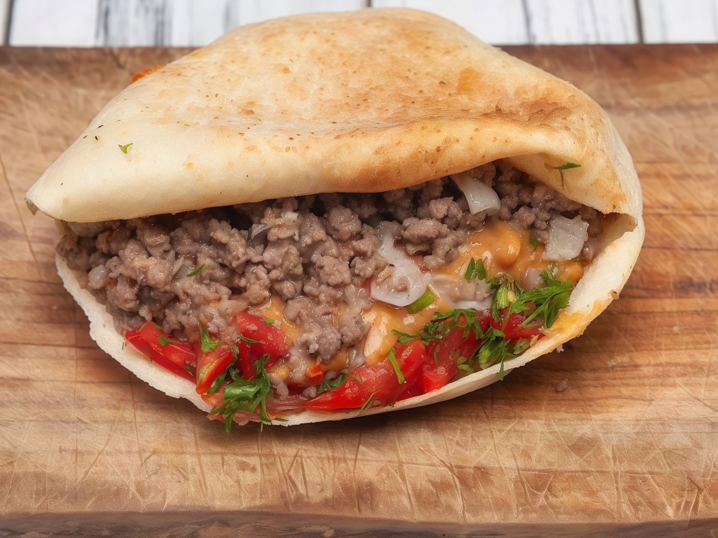 Minced Meat Mesakaa Sandwich