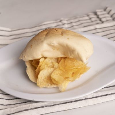 Chips with Baba Ghanoush