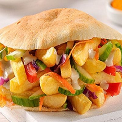 Potato Sandwich with Salad Only