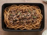 Oat pasta with classic meat