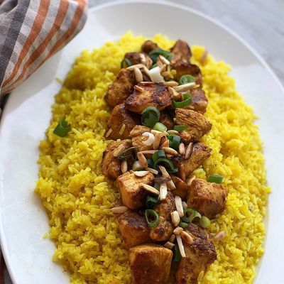 أرز بسمتي مع شيش طاووق