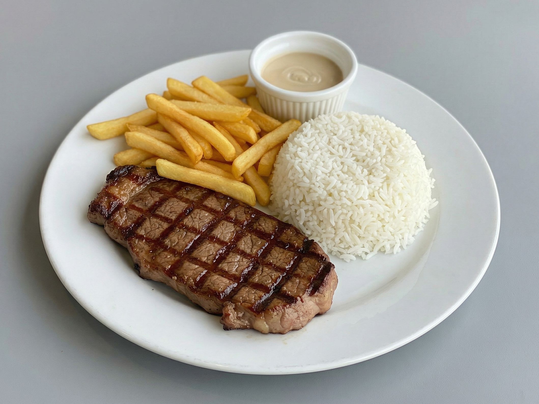 Grilled meat meal