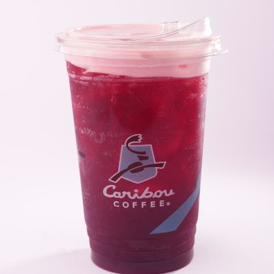 Iced Green Tea with Coconut and Strawberry