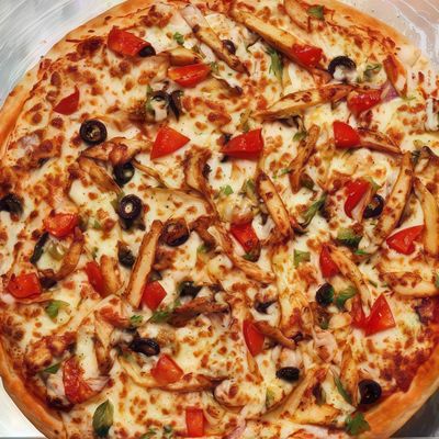 Chicken shawerma pizza