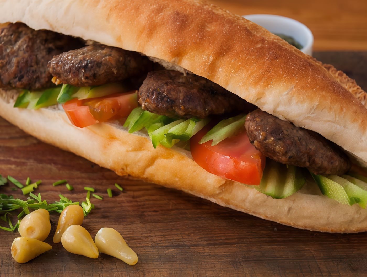 Kofta Sandwich With French Bread