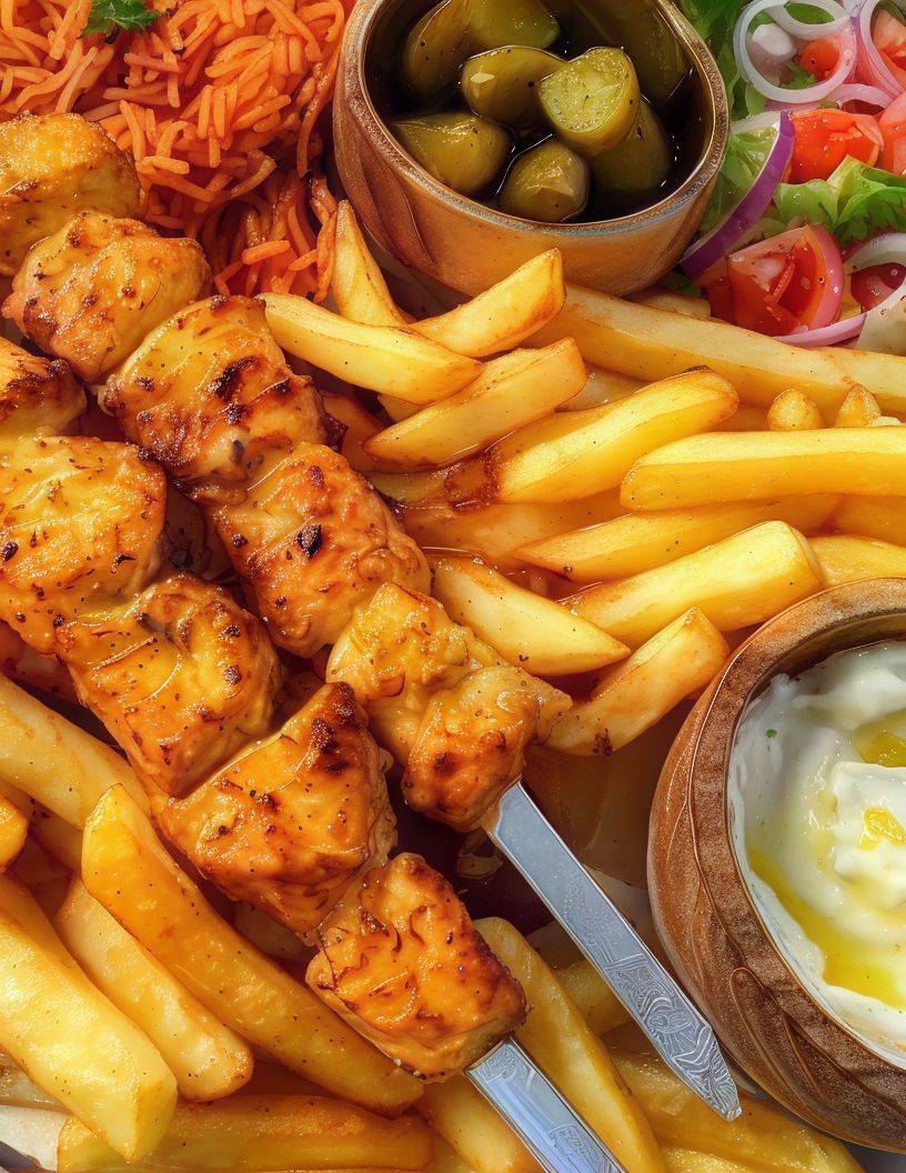 Grilled Shish Tawook Fries