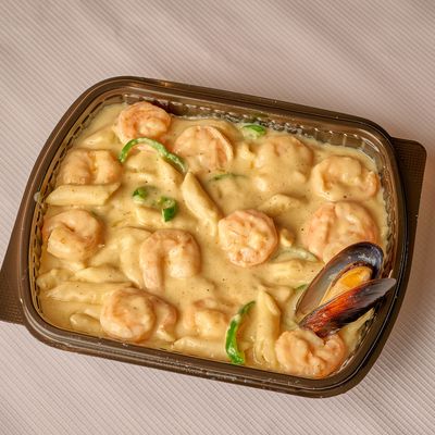 Shrimp pasta dish