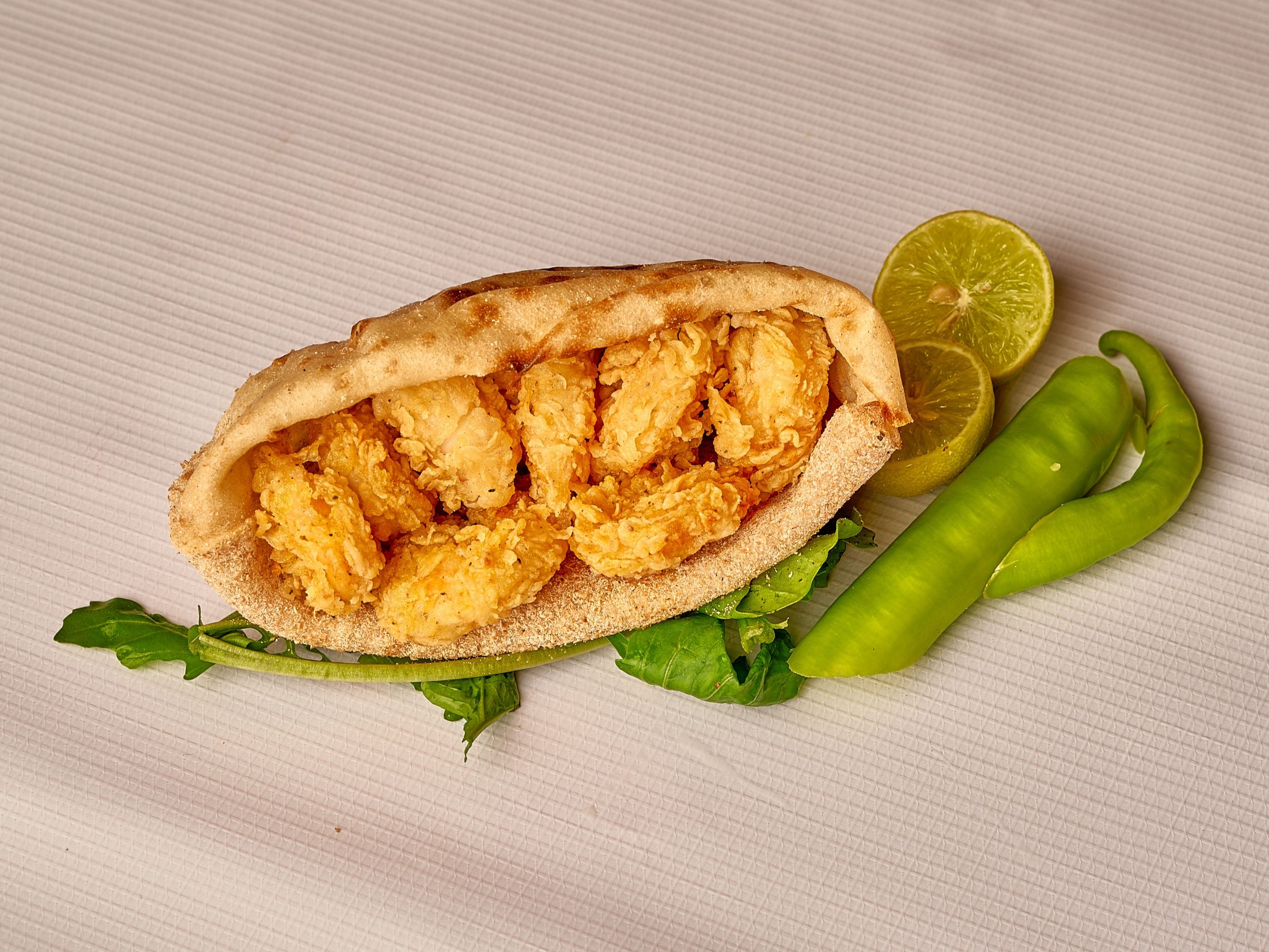 Crispy shrimp sandwich