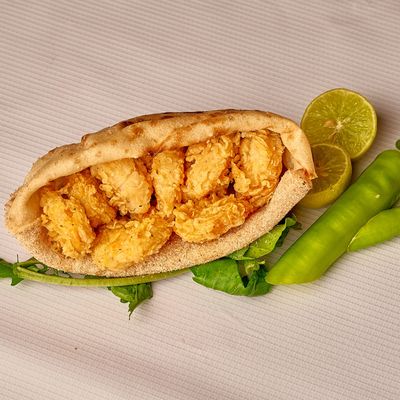 Crispy shrimp sandwich