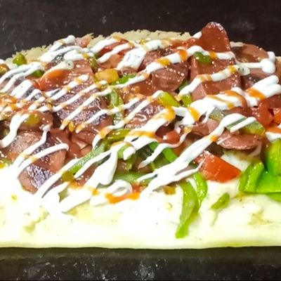 Mushroom and Sausage Crepe