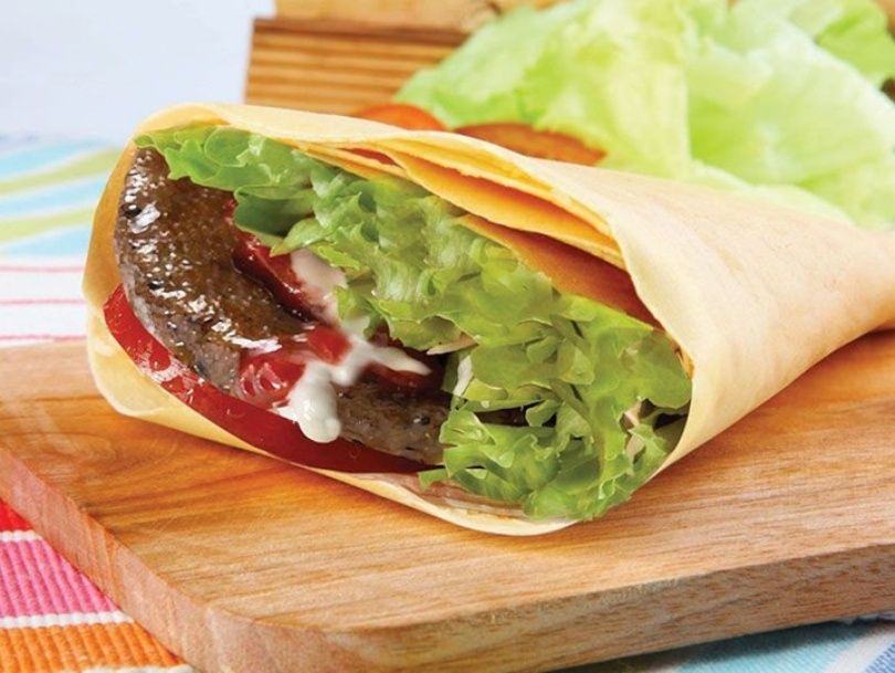 Burger and Mushroom Crepe