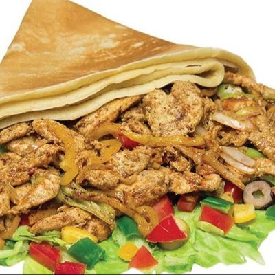Chicken shawarma crepe