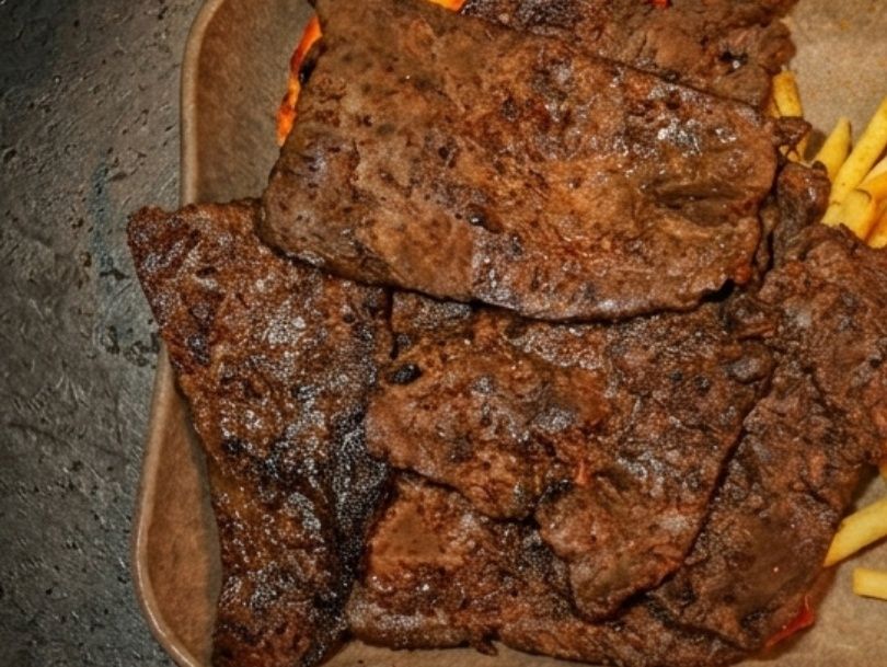 Grilled lamb liver