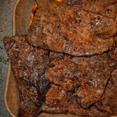 كبد خروف مشوي