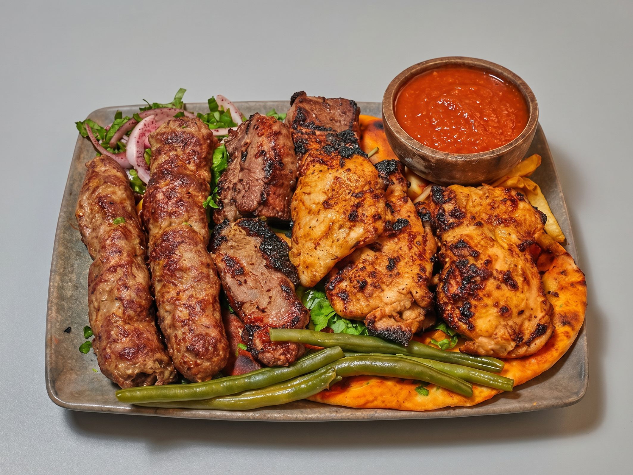 Mix Kebab With Kofta And Shish Tawook