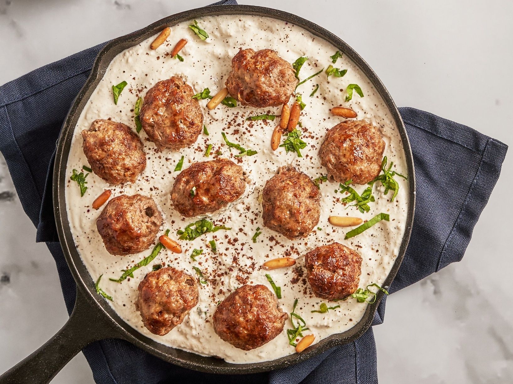 Meatball casserole with tahini