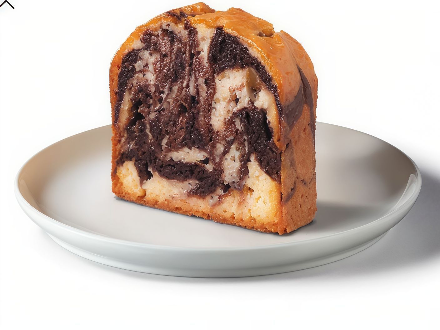 Orange Marble Slice Cake