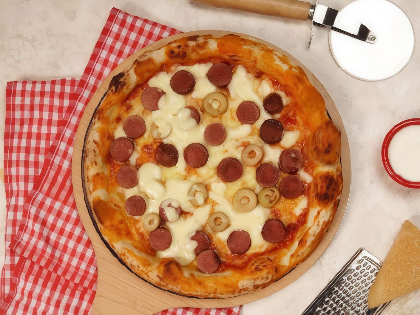 Hot Dog Pizza Large