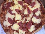 Whole wheat salami pizza