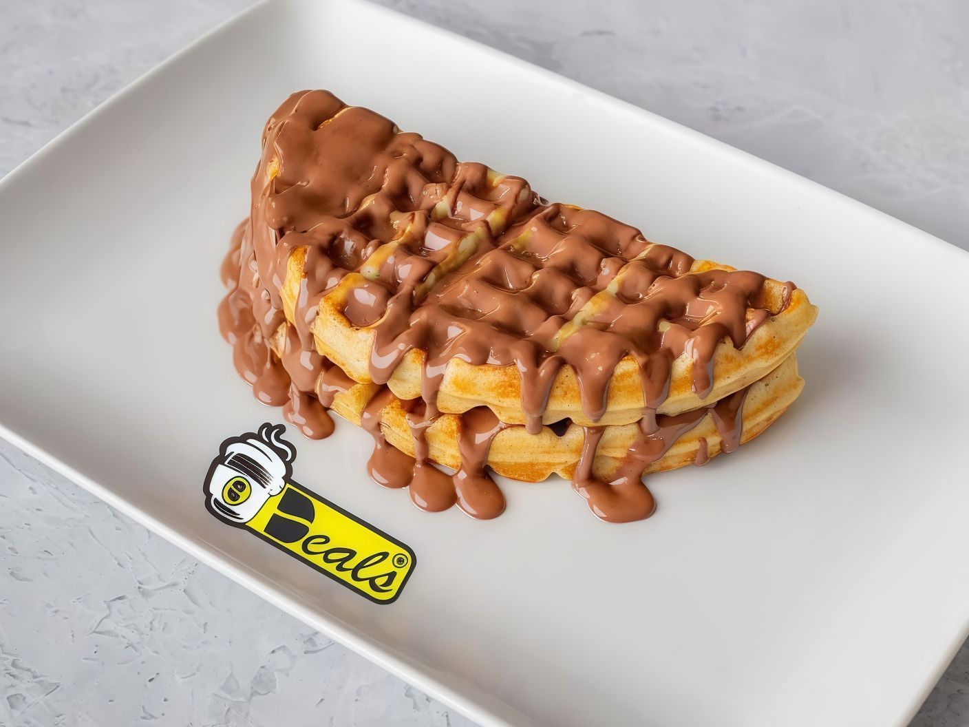 Deal Chocolate Waffle With Topping Of Your Choice