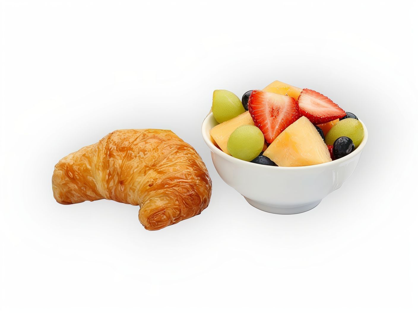 Croissant With Fruit Salad
