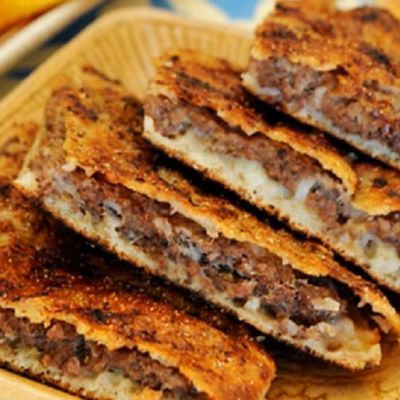 Meat Hawawshi With Mozzarella