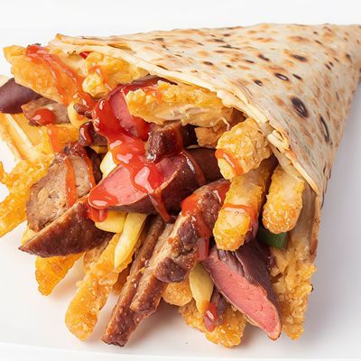 mix meat crepe