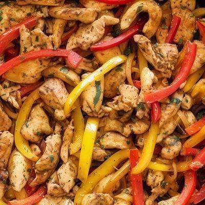 Chicken Fajita Fatteh With Mushroom And Mozzarella
