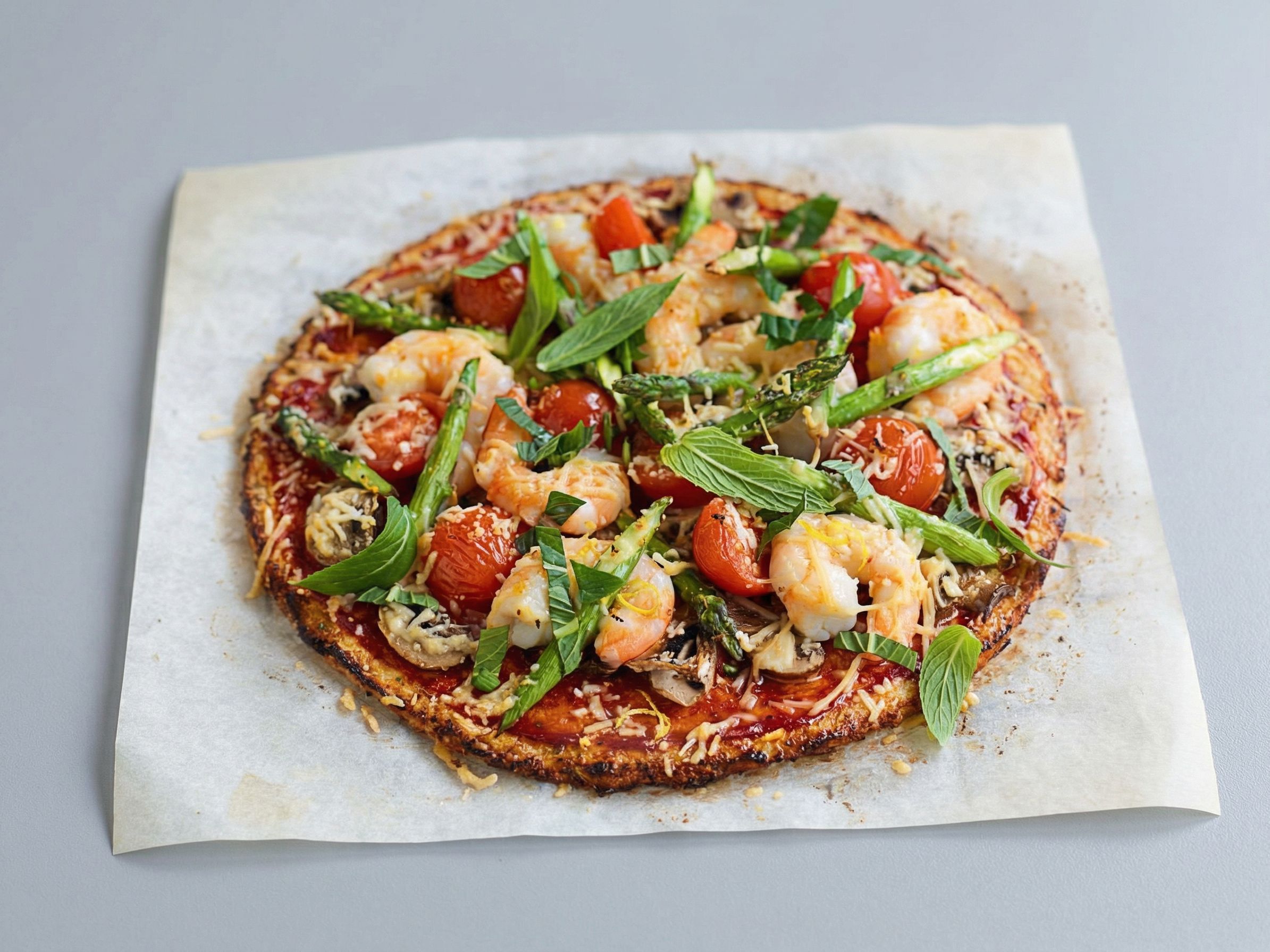 Shrimp And Mushroom Pizza