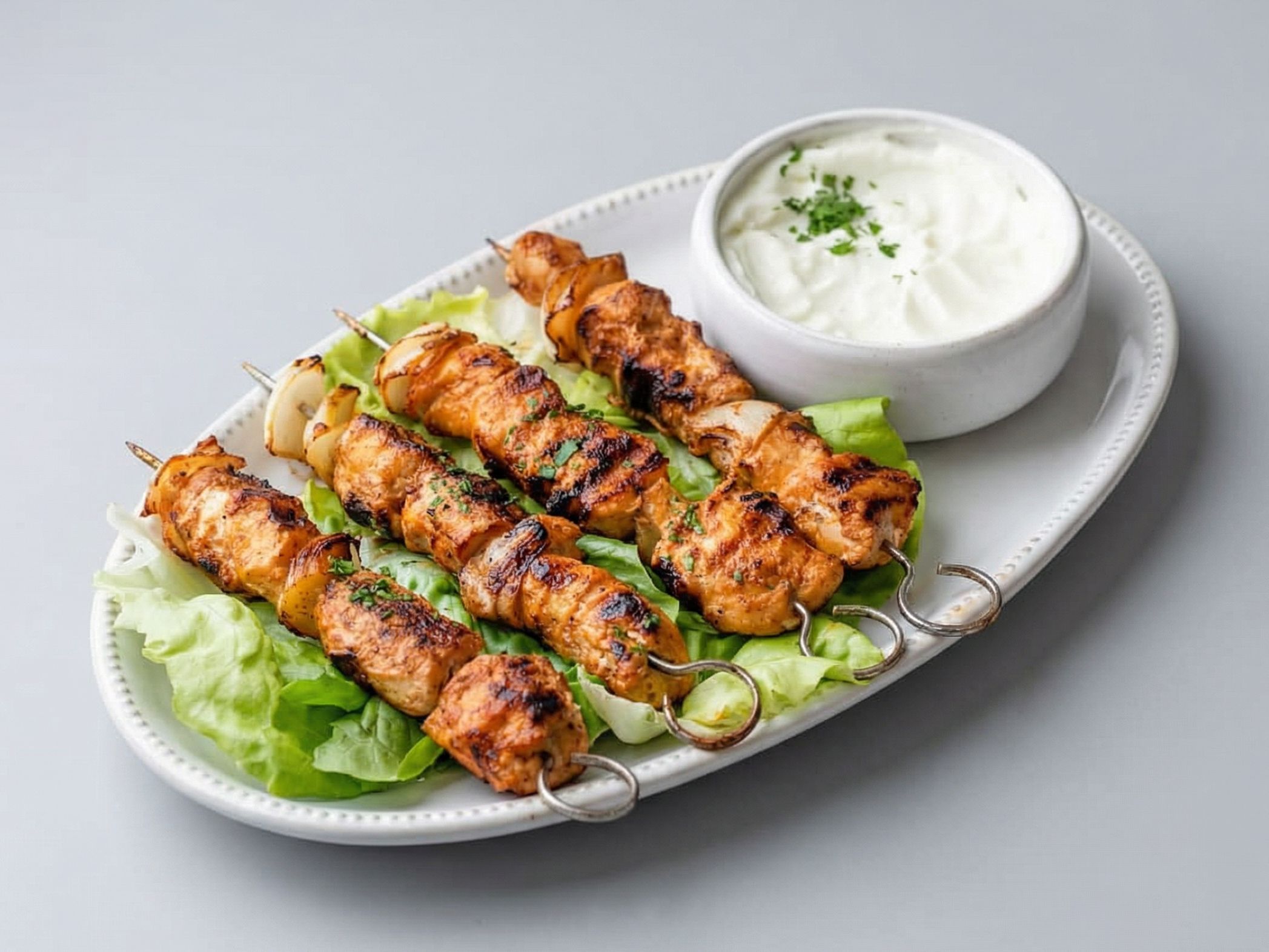 Shish tawouk fattah, spicy or cold