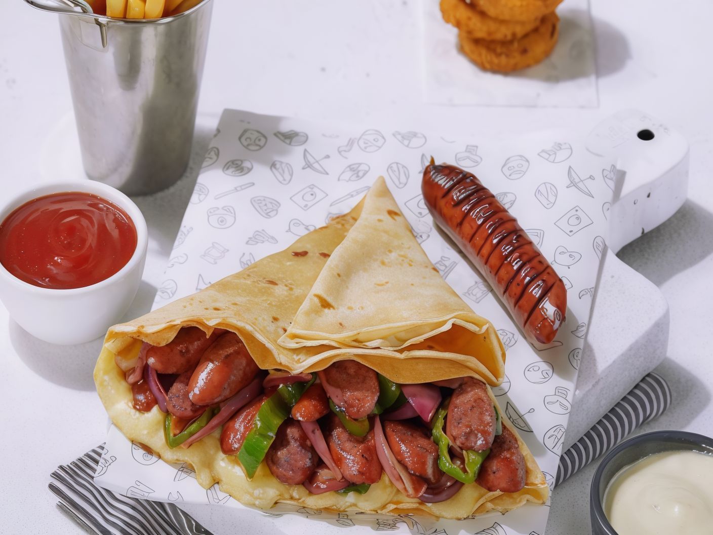 Hot Dog Crepe