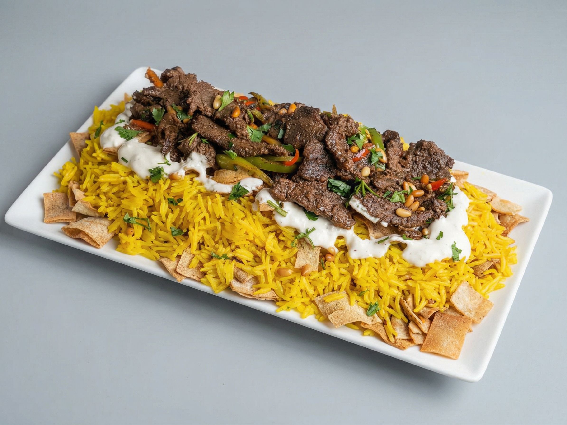 Baladi Meat Shawarma Fatteh