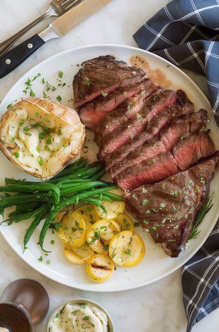 Grilled Steak Slices Meal