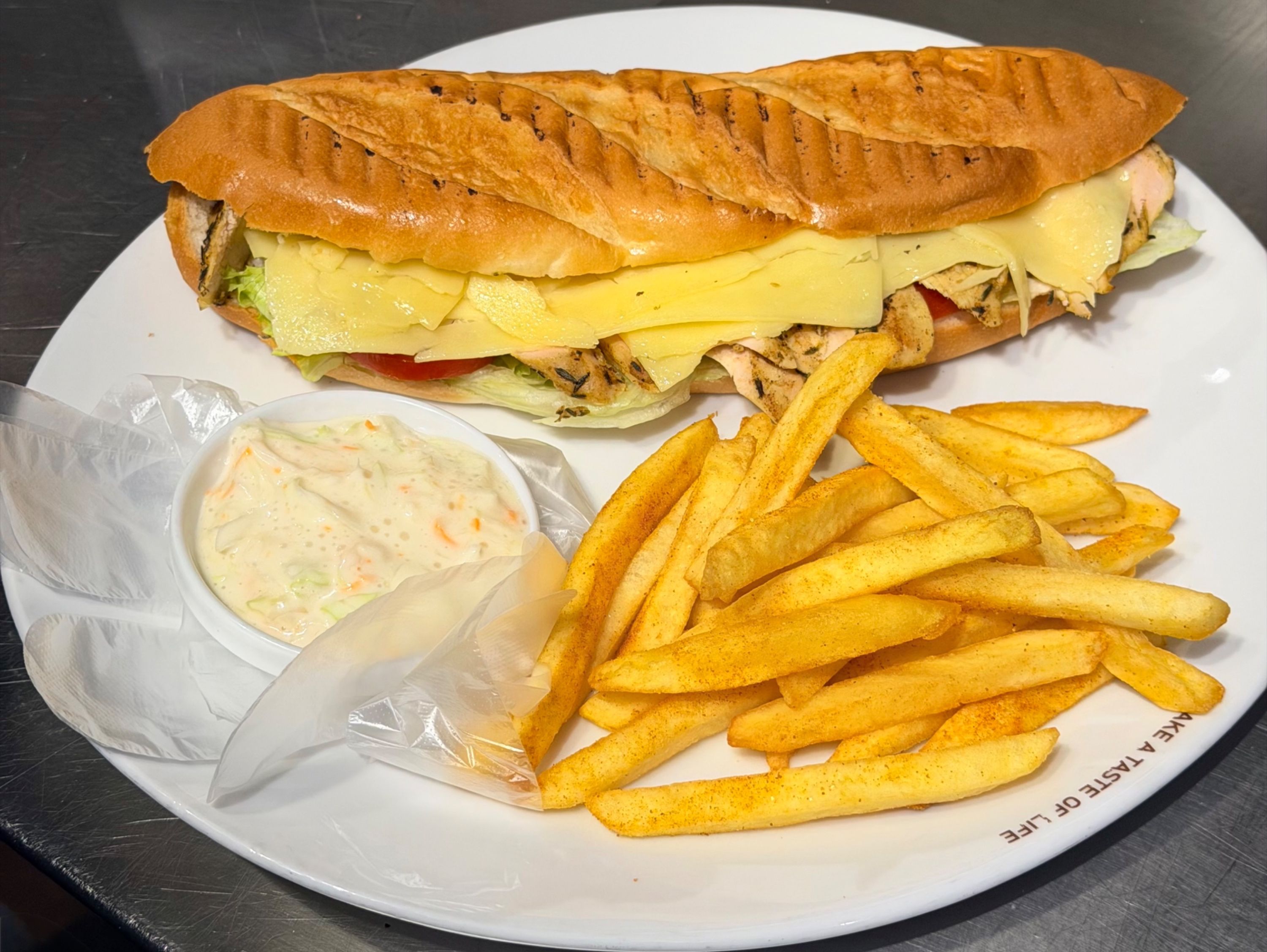 Cheese melt chicken sandwich