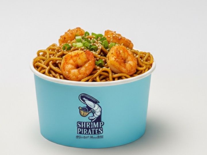 Grilled shrimp noodles