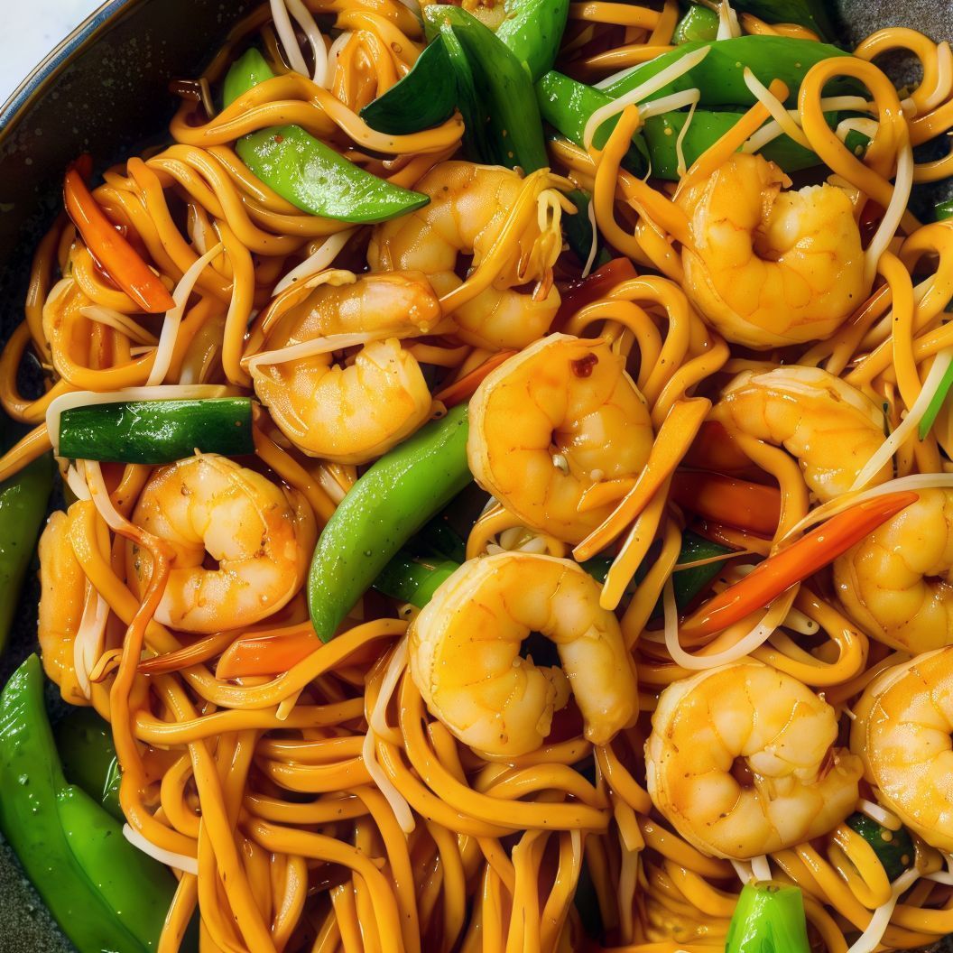 Fried shrimp noodles