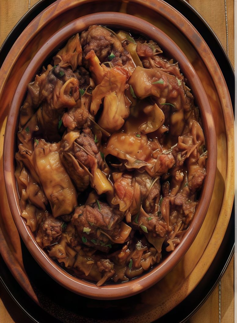 Vine Leaves Casserole With Knuckle