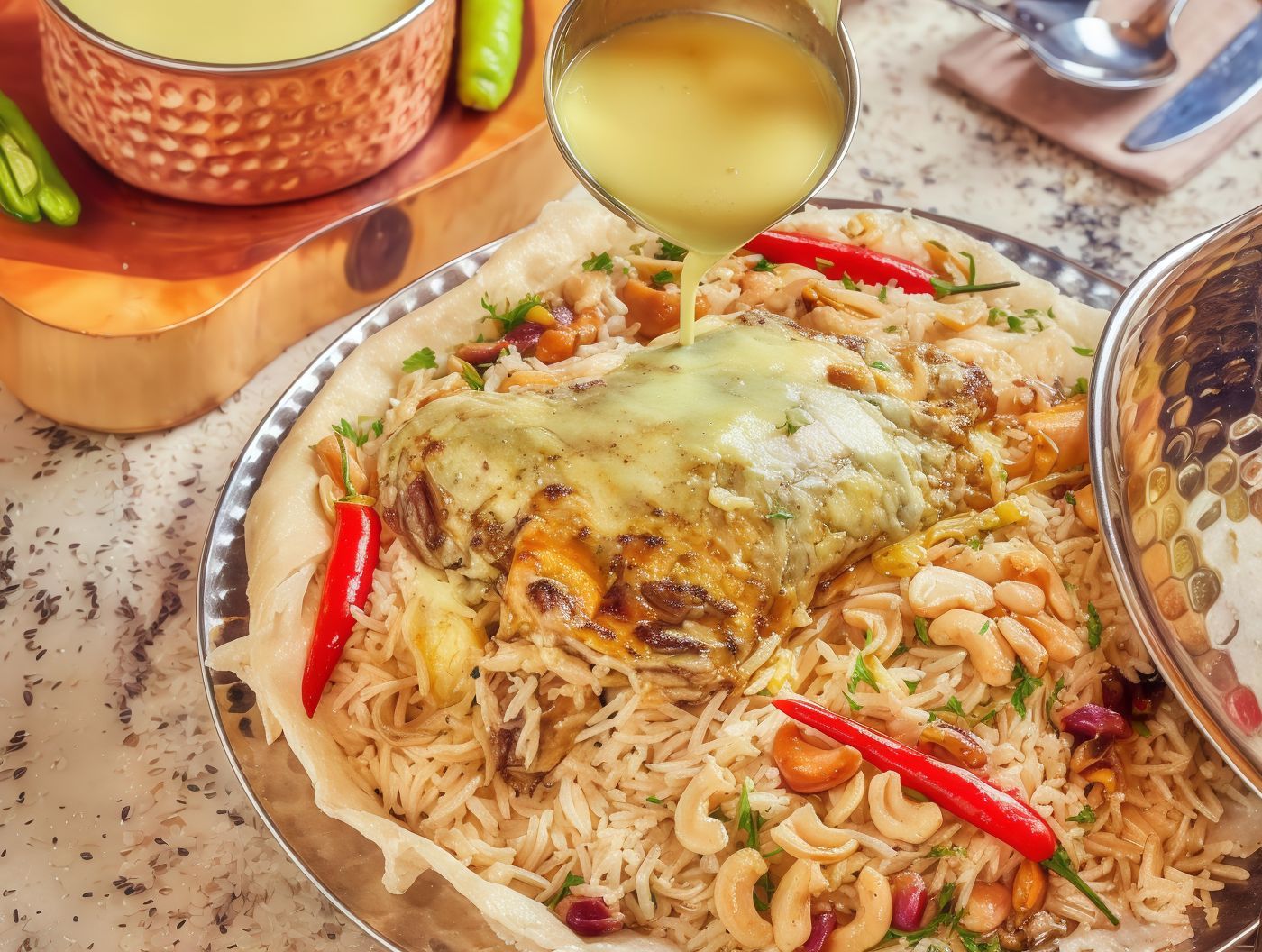Jordanian Mansaf with beef shank