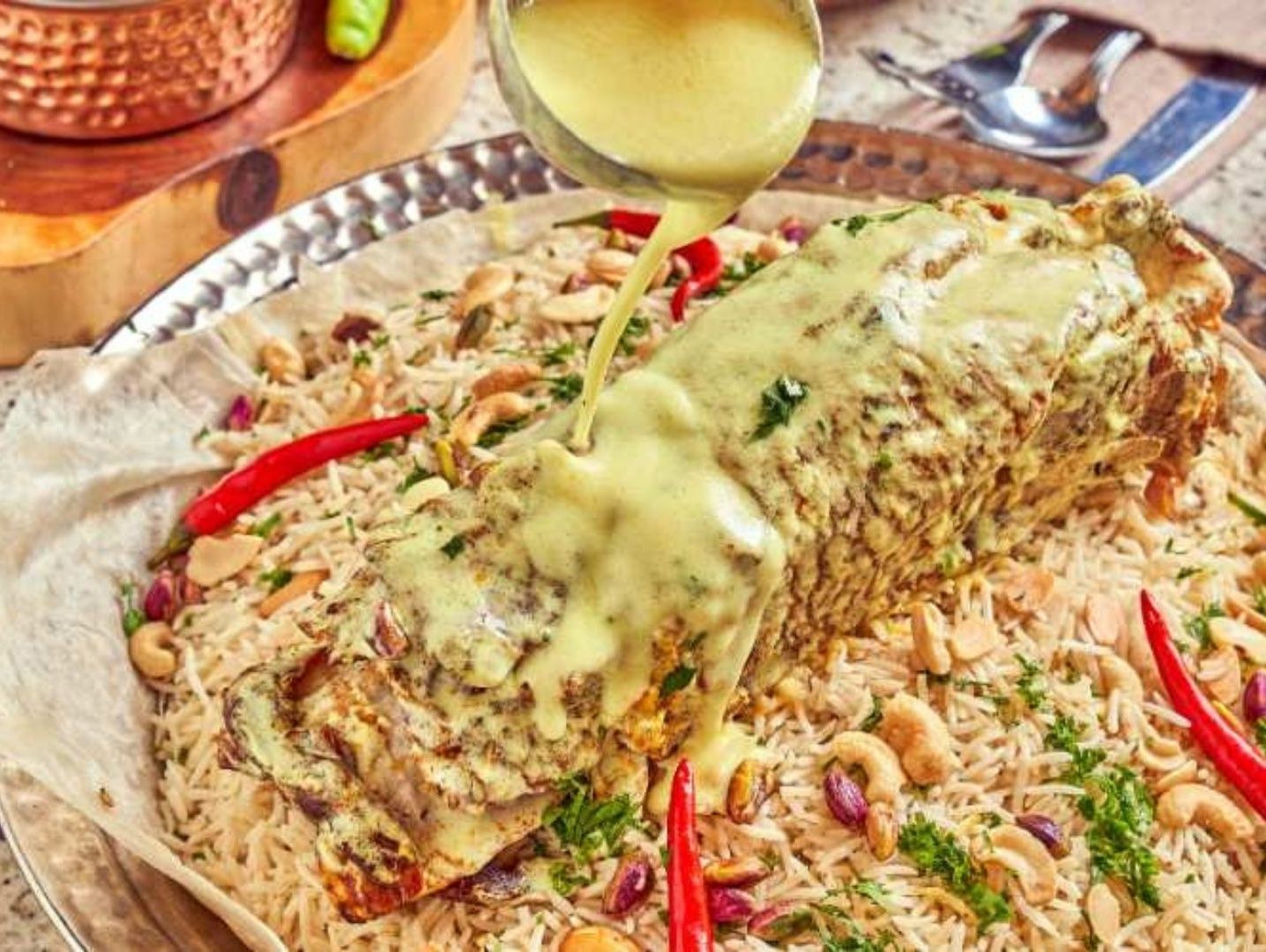 Jordanian Mansaf with lamb neck meat