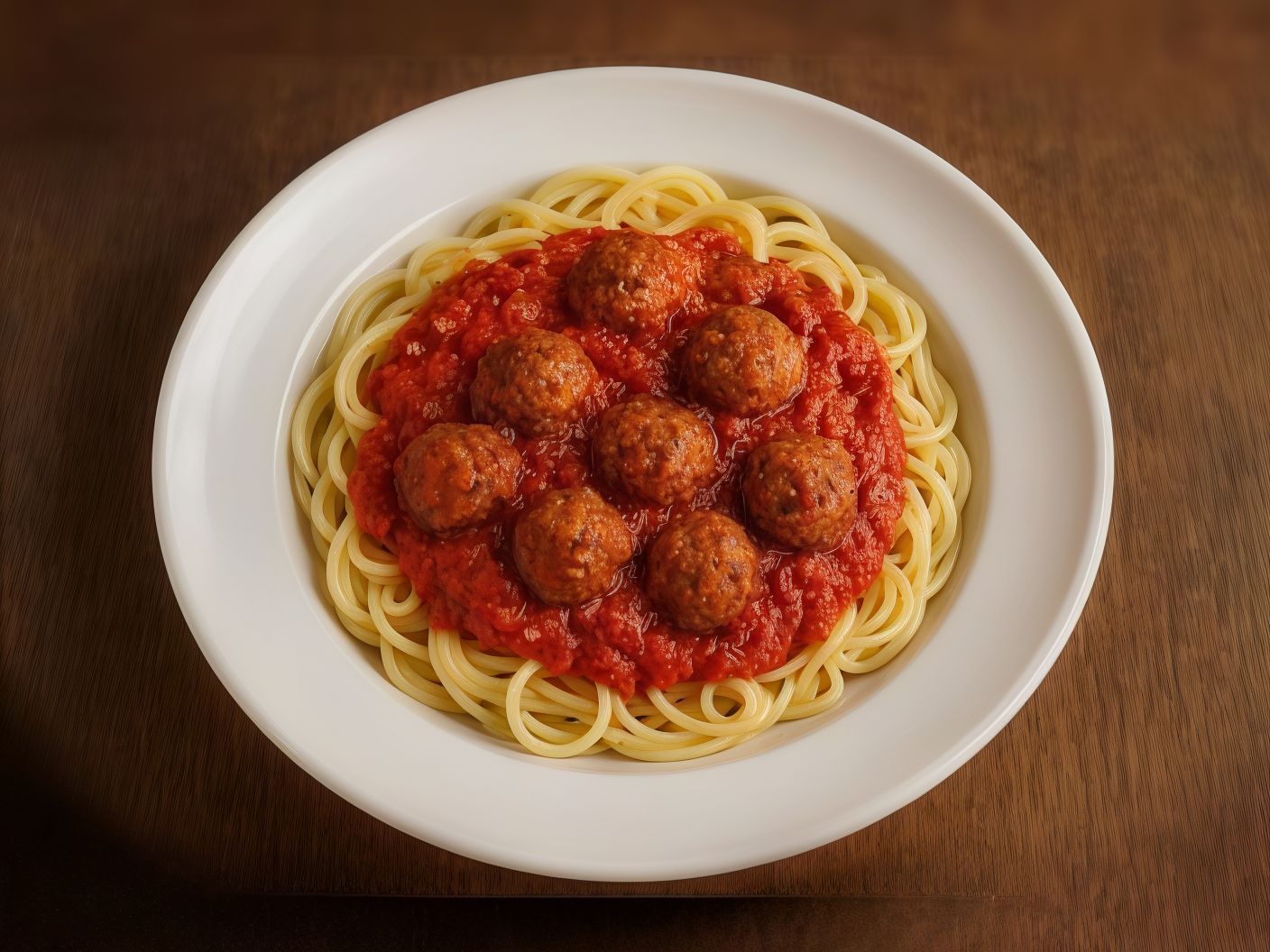 Spaghetti Pasta With Meat Balls