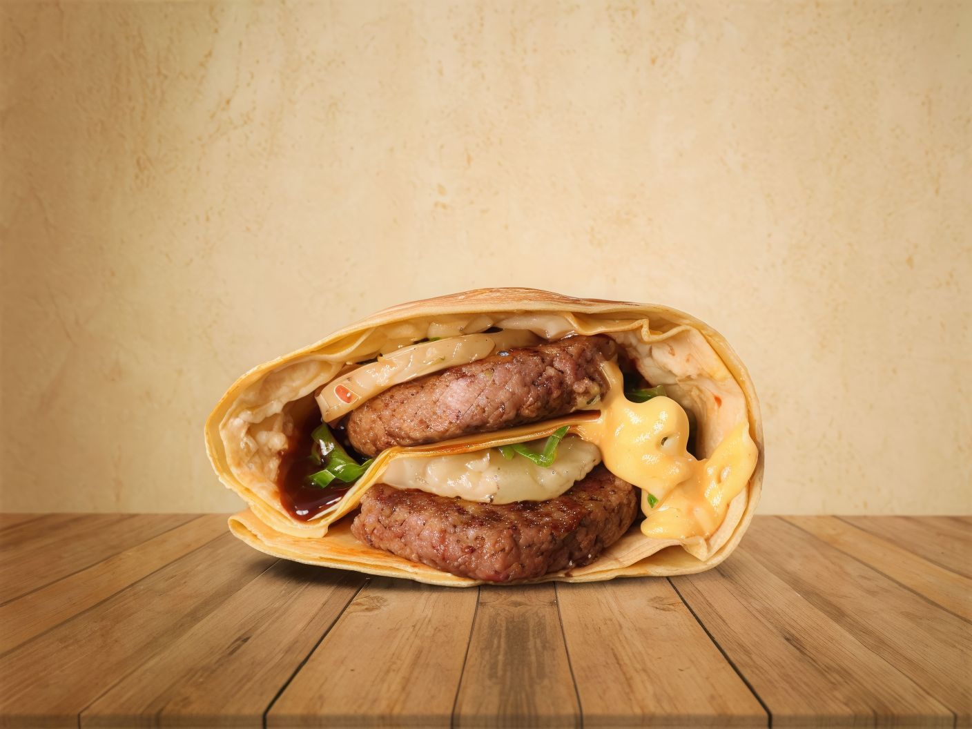 Beef Burger Crepe